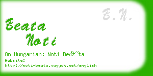 beata noti business card